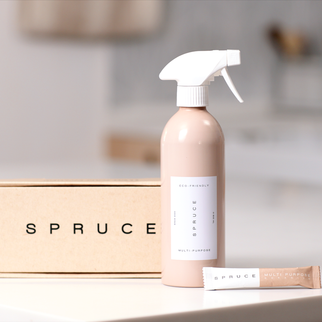 Spruce refillable cleaning products