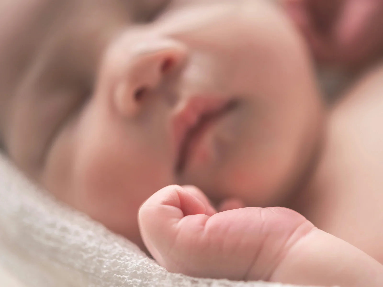 Sleeping newborn baby — microplastics found in human placenta before birth