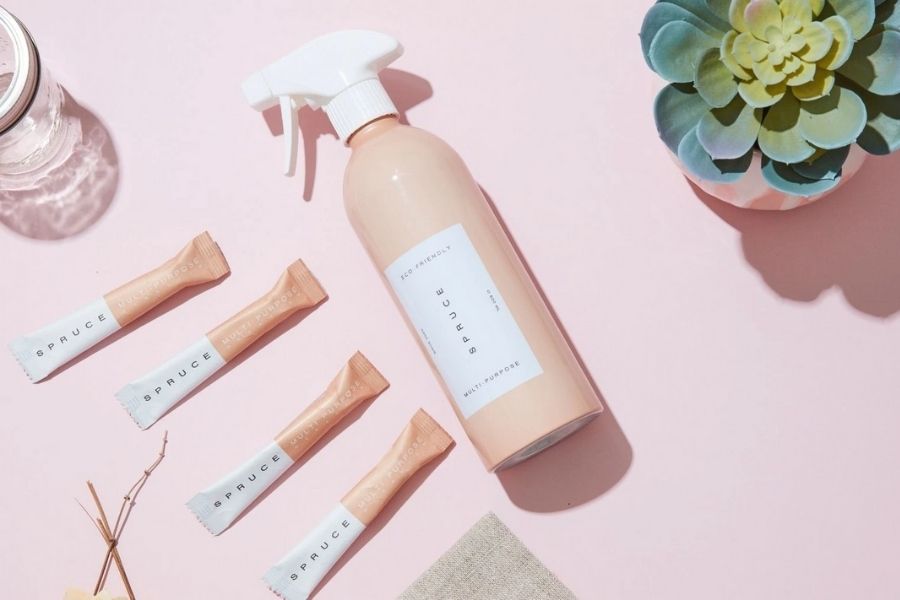 Spruce refillable cleaning products multipurpose kitchen kit 