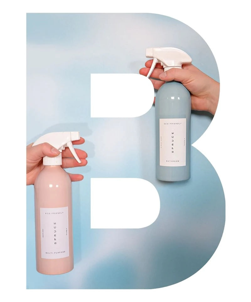 natural cleaning products from a Certified B Corporation shown inside a letter B